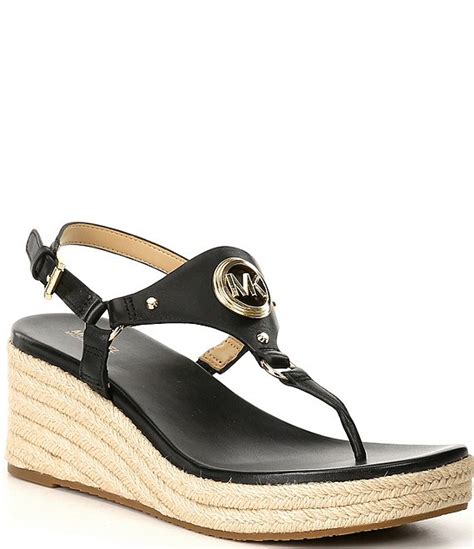 michael kors posey sandal|Casey Leather Wedge Sandal .